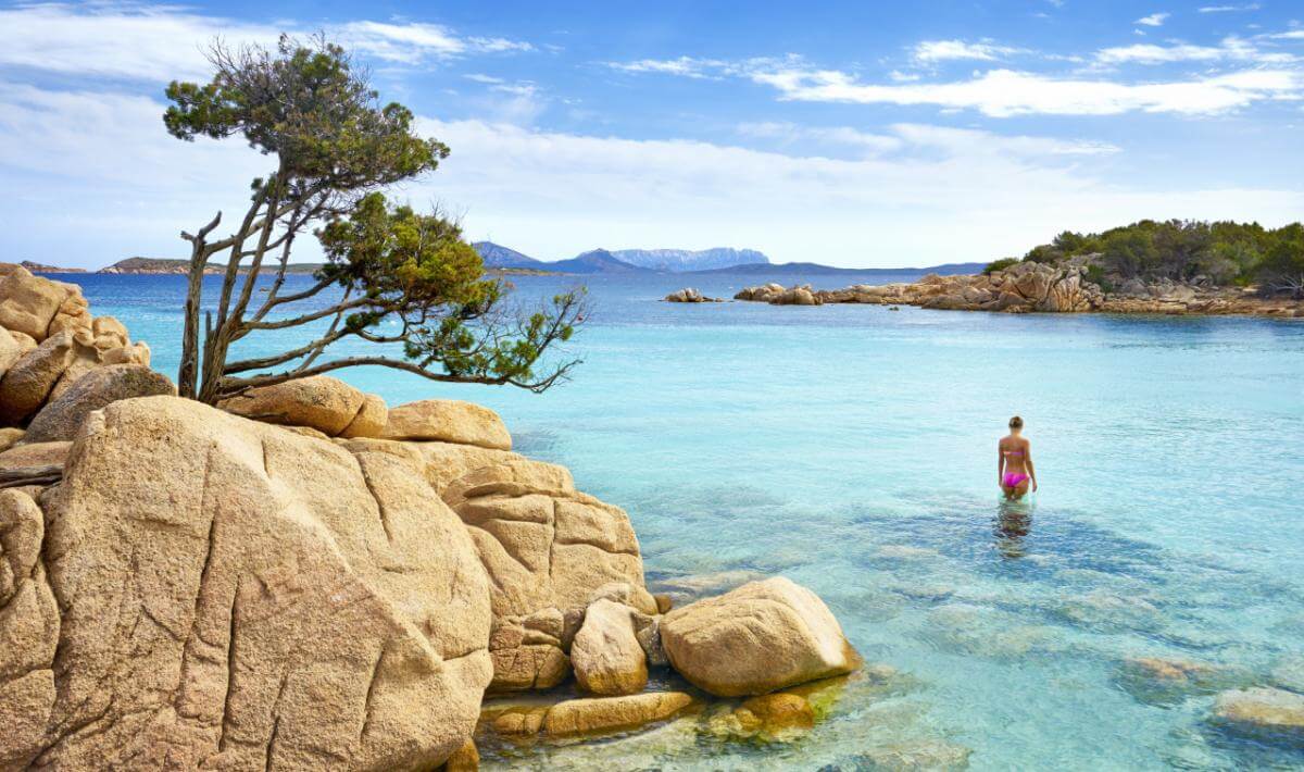 emerald coast in sardinia, italy